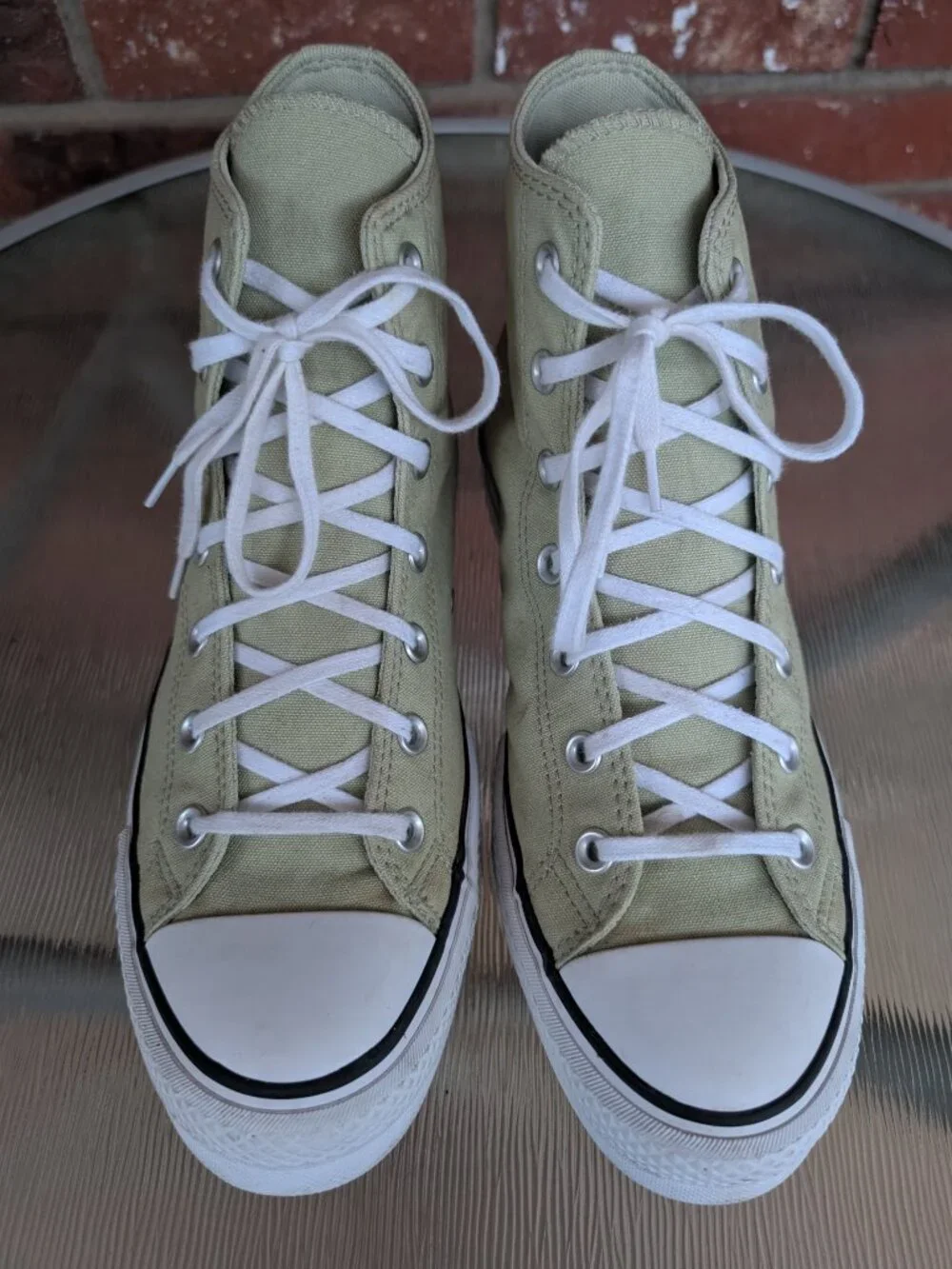 Women's Converse All Star Tan Platform Sneakers Shoes Size 10 - Picture 5 of 9